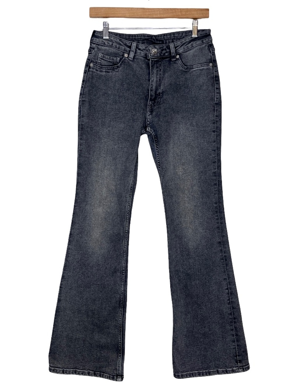 Divided Mid-Rise Washed Stretch Flare Jeans Sz 10